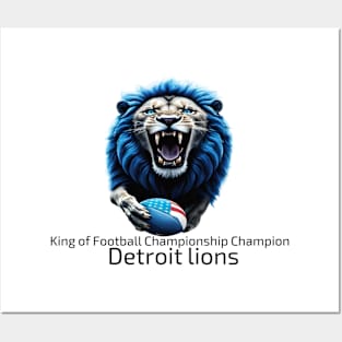 Detroit lions Football champion Posters and Art